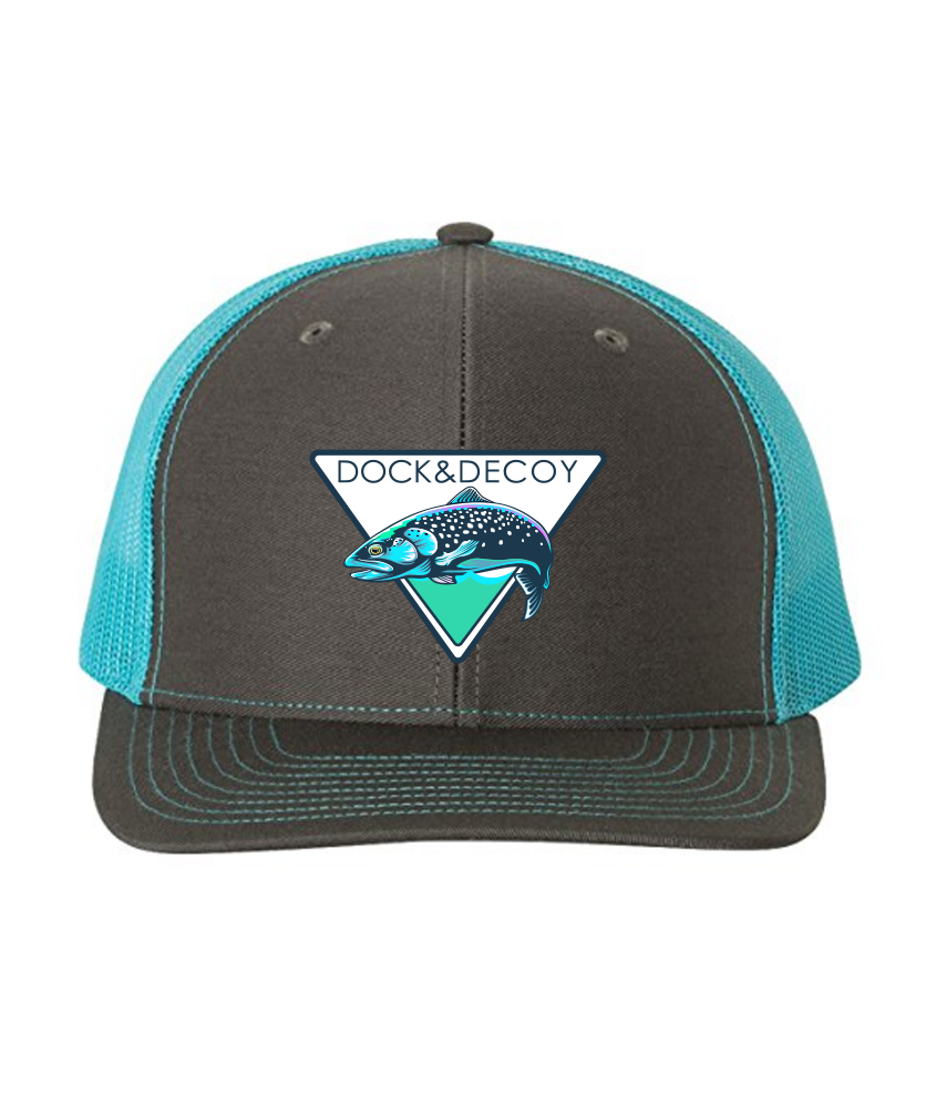 Lucky Rainbow Trout Hat charcoal teal