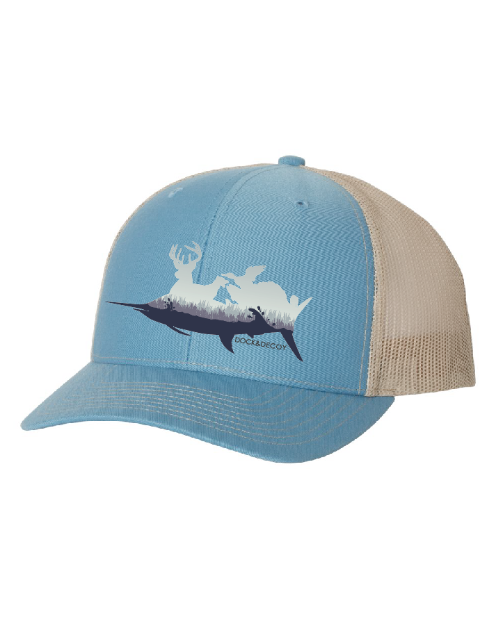 Dock Decoy Sportsman Hat blue tan